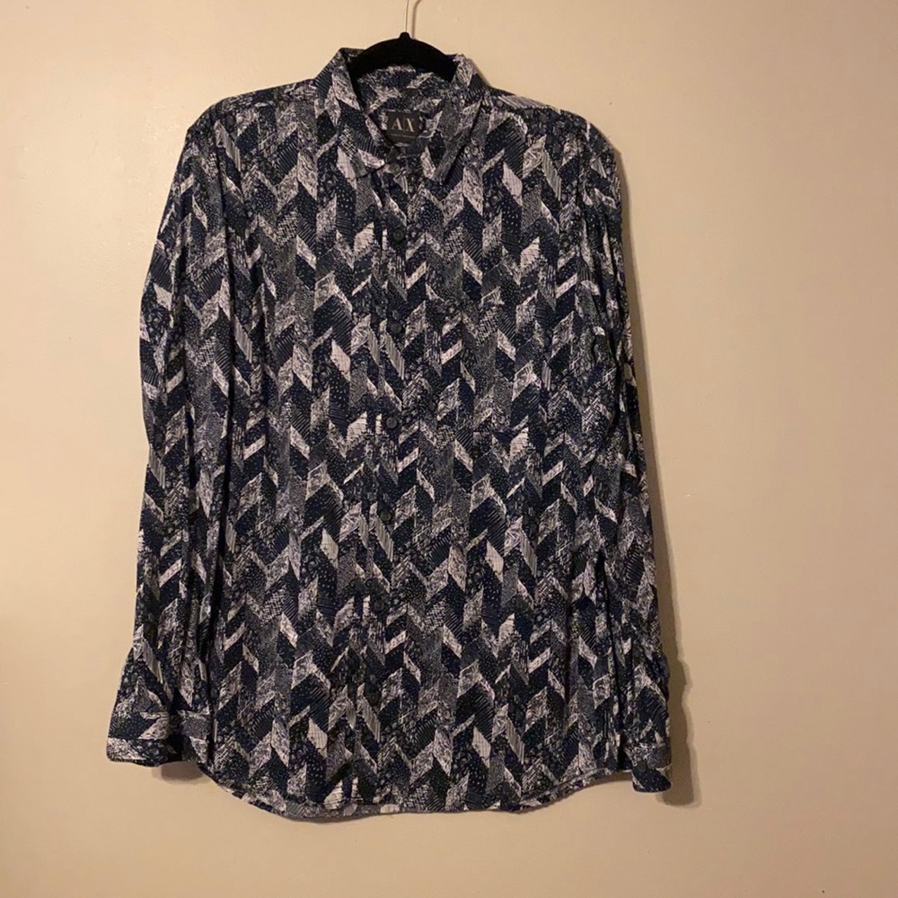 Armani Exchange Navy Button Down Shirt (M)